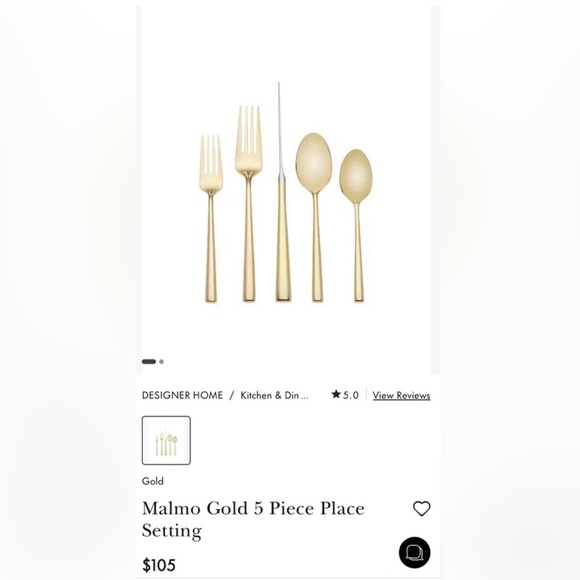 NIB Kate Spade New York Lenox Malmo Gold 5 Piece Place Setting Set - Picture 6 of 6